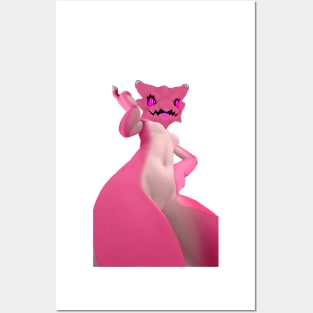 Pink Kobold Babe Posters and Art